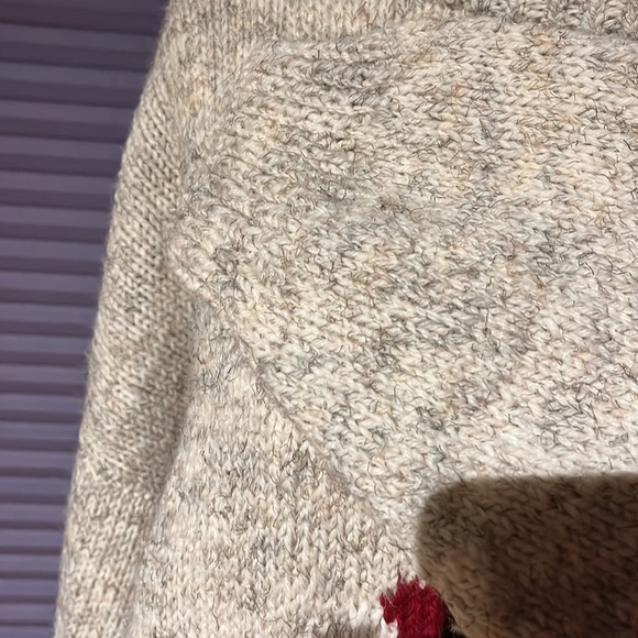 Handmade Knitted Snowman Sweater wool blend XL 1X - Picture 3 of 8